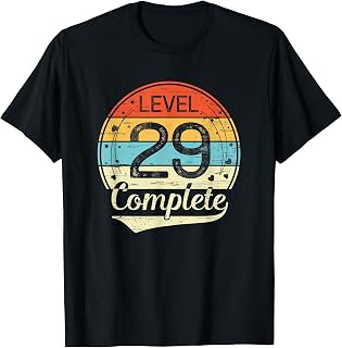 Level 29 Complete Retro 29th Wedding Anniversary T-Shirt