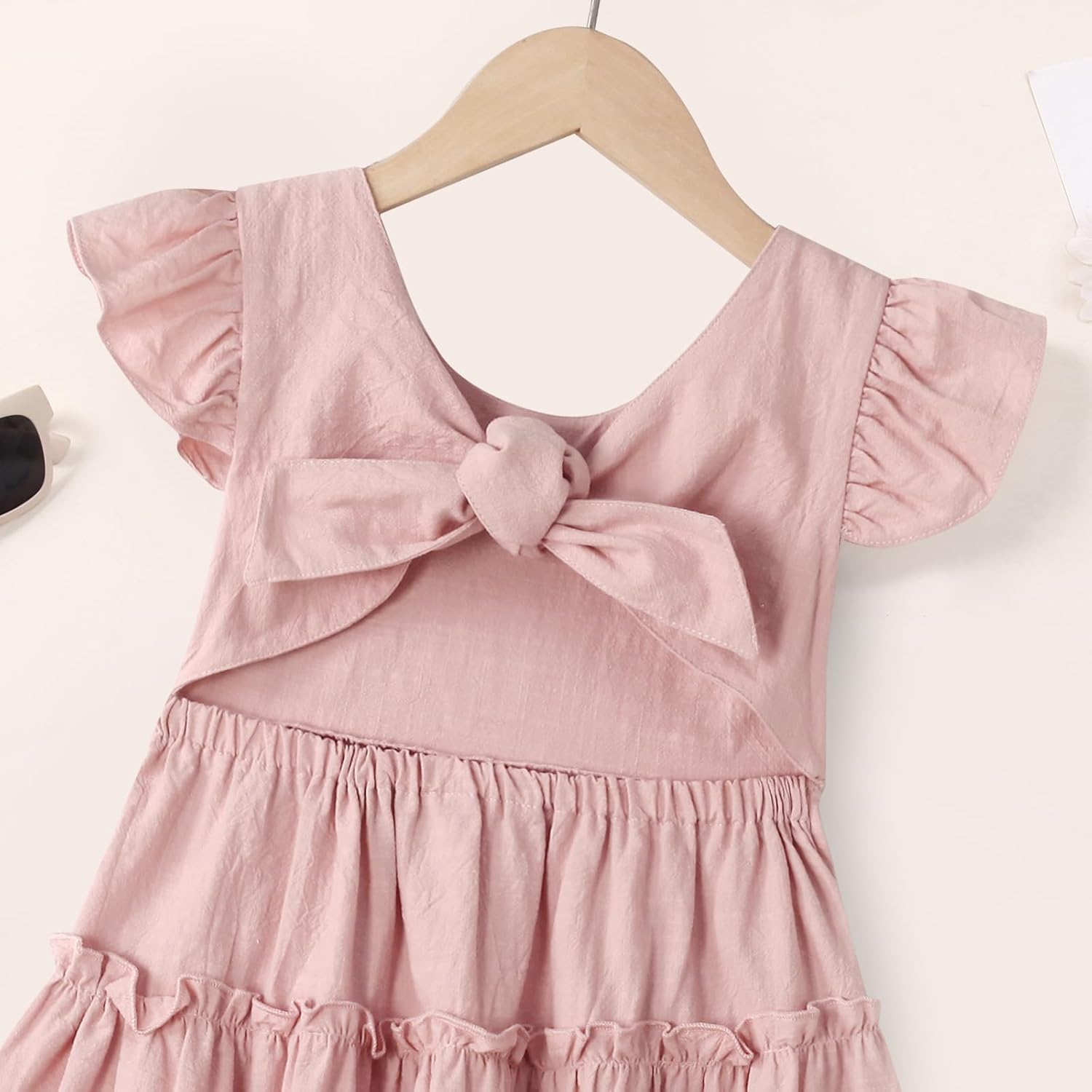 Toddler Girls Dress Ruffle Backless Sleeveless Kids Casual Party Dresses Summer Beach Sundress - Image 4