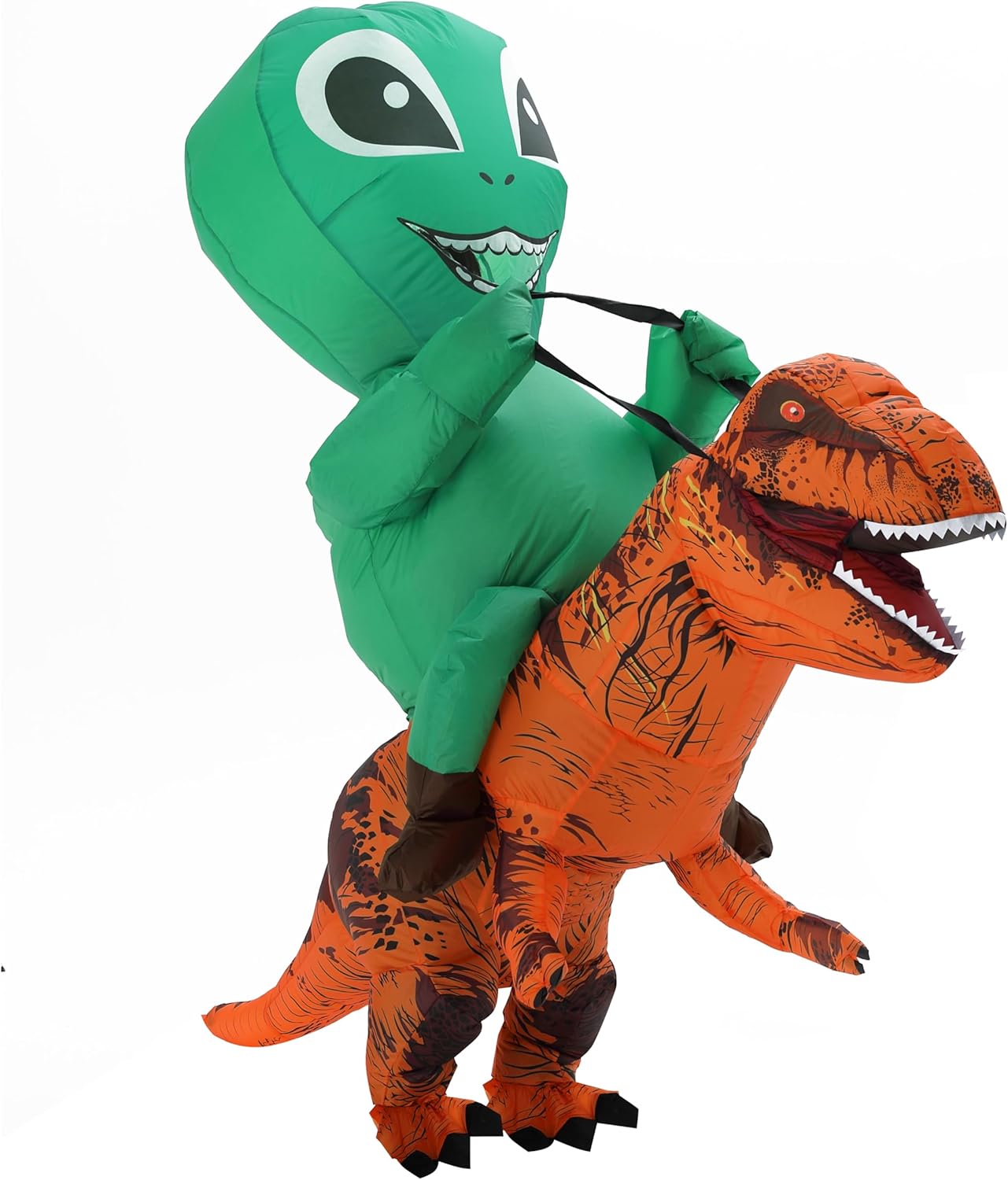 Alien Riding Dinosaur Inflatable Suit Dinosaur Costume Adult For Halloween Christmas Cosplay party