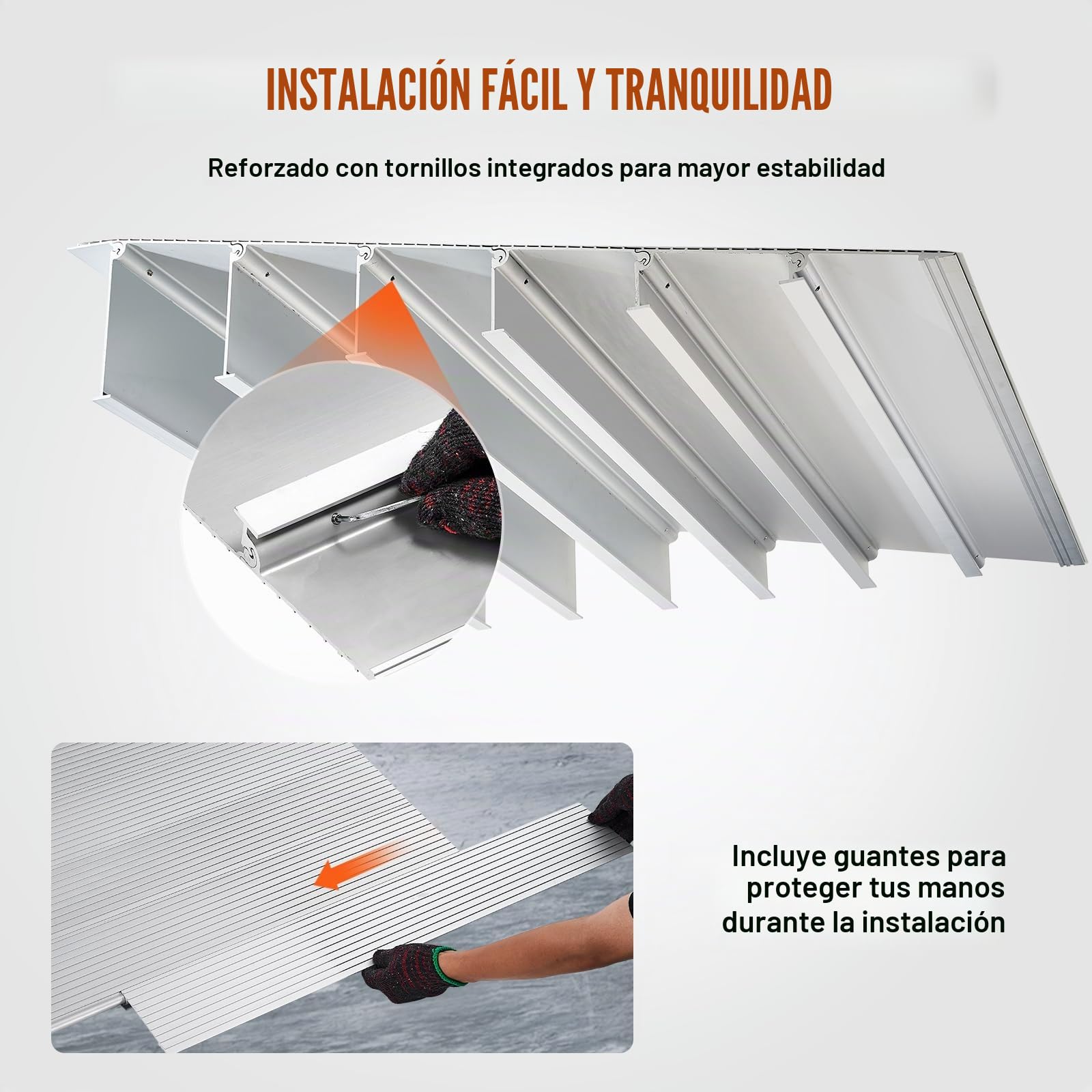 VEVOR Rampa de Umbral Altura de 7,6 cm, Rampa de Aluminio para Bordillos Entrada, Capacidad de Carga de 362,8 kg, Rampa Modular Ajustable de Aluminio para Sillas de Ruedas, Scooters, Sillas Eléctricas