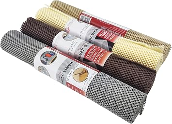 PVC Anti-Slip Mat Non-Slip Mat Area Rug Pad Waterproof PVC Shelf Drawer Liner 6 x 1.5 x 1/10" 150cmx45cm, Beige