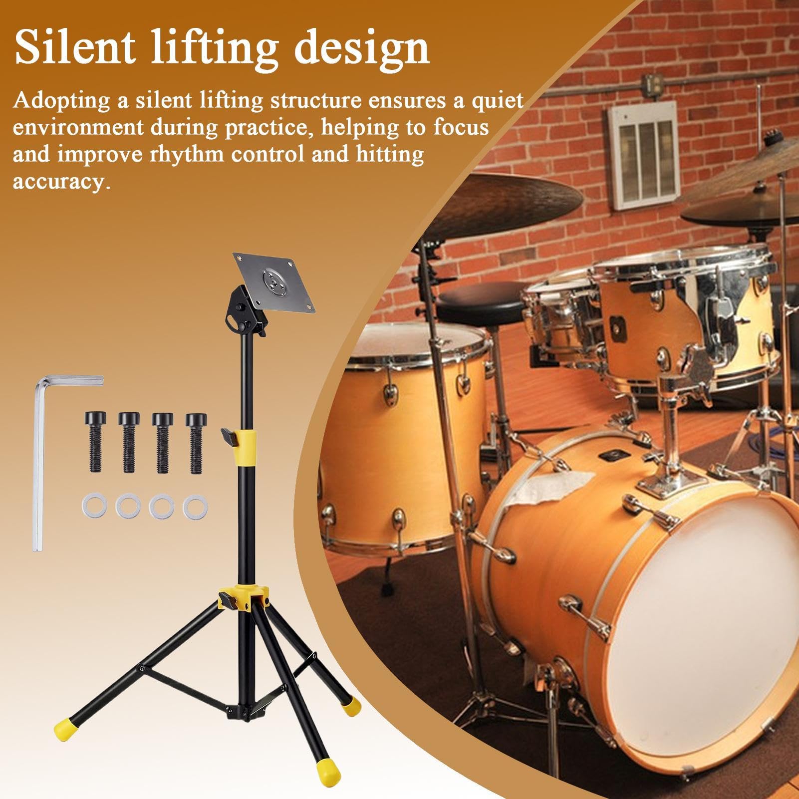 Soporte Para Pad De Batería | Soporte Ajustable Para Pad De Batería - Accesorios Trípode Para Práctica Audio Niños En Estudio Hogar Montaje De De Mesa
