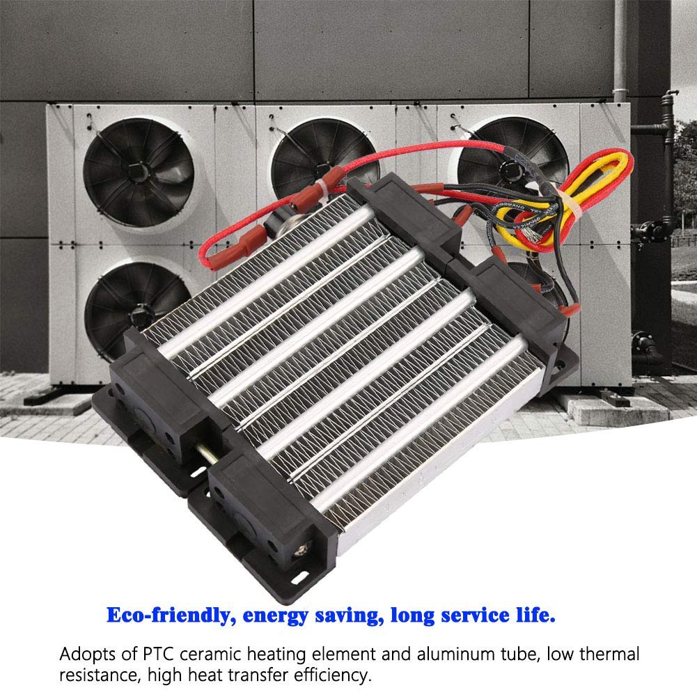 Réchauffeur D'air en Céramique éLément Chauffant Isolé 110V/220V 1000W, Adopte L'élément Chauffant en Céramique et Le Tube en Aluminium