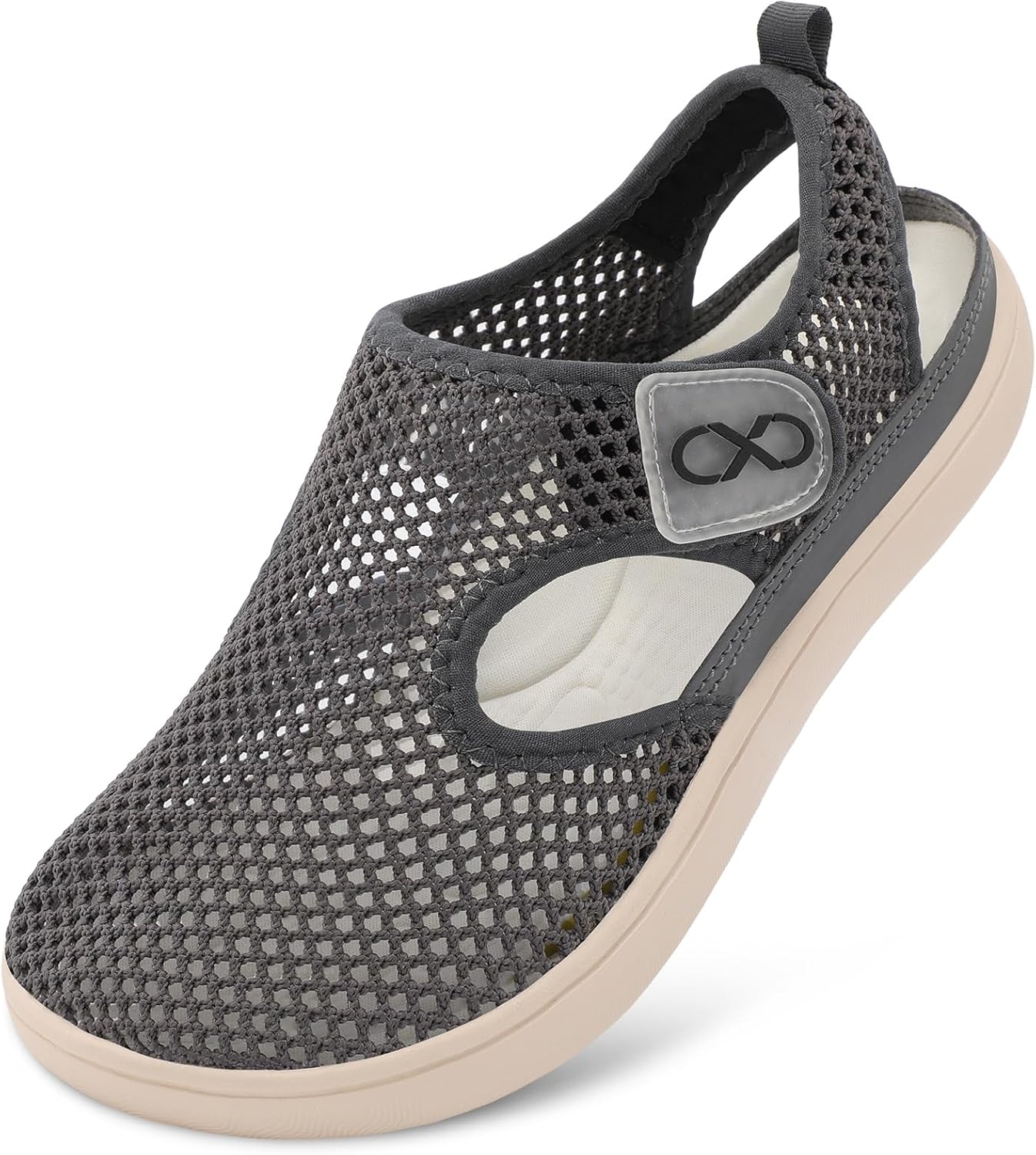 XIHALOOK Womens Flat Sandals Closed Toe Summer Breathable Mesh Sandals for Beach Travel Casual Walking Shoes Zero Drop Wide Barefoot Shoes