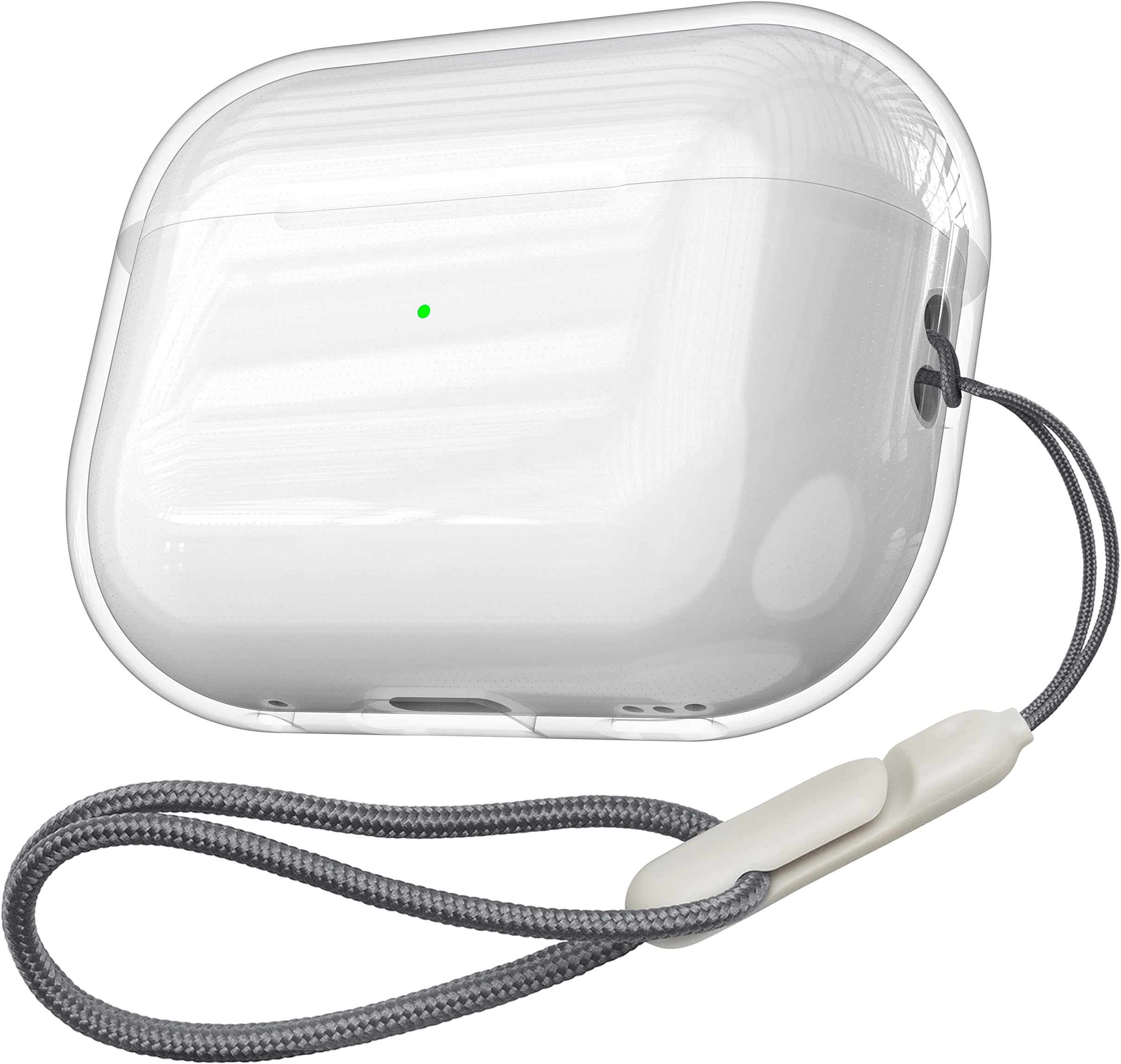 AirPods Pro 2 Case Soft TPU Protective Cover [Front LED or Engraved Content Visible] Compatible with AirPods Pro 2nd Generation(Clear)