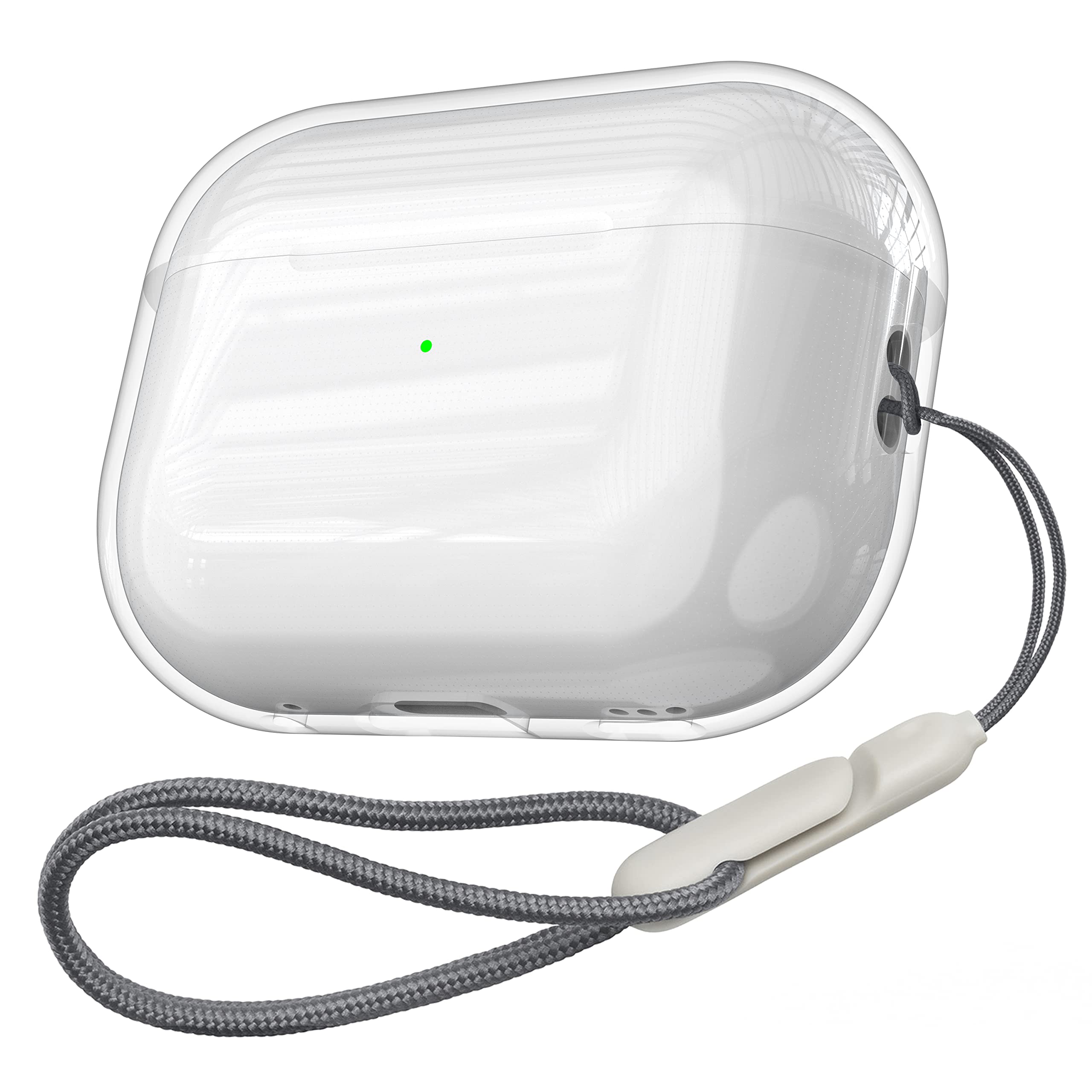 AirPods Pro 2 Case Soft TPU Protective Cover [Front LED or Engraved Content Visible] Compatible with AirPods Pro 2nd Generation(Clear)