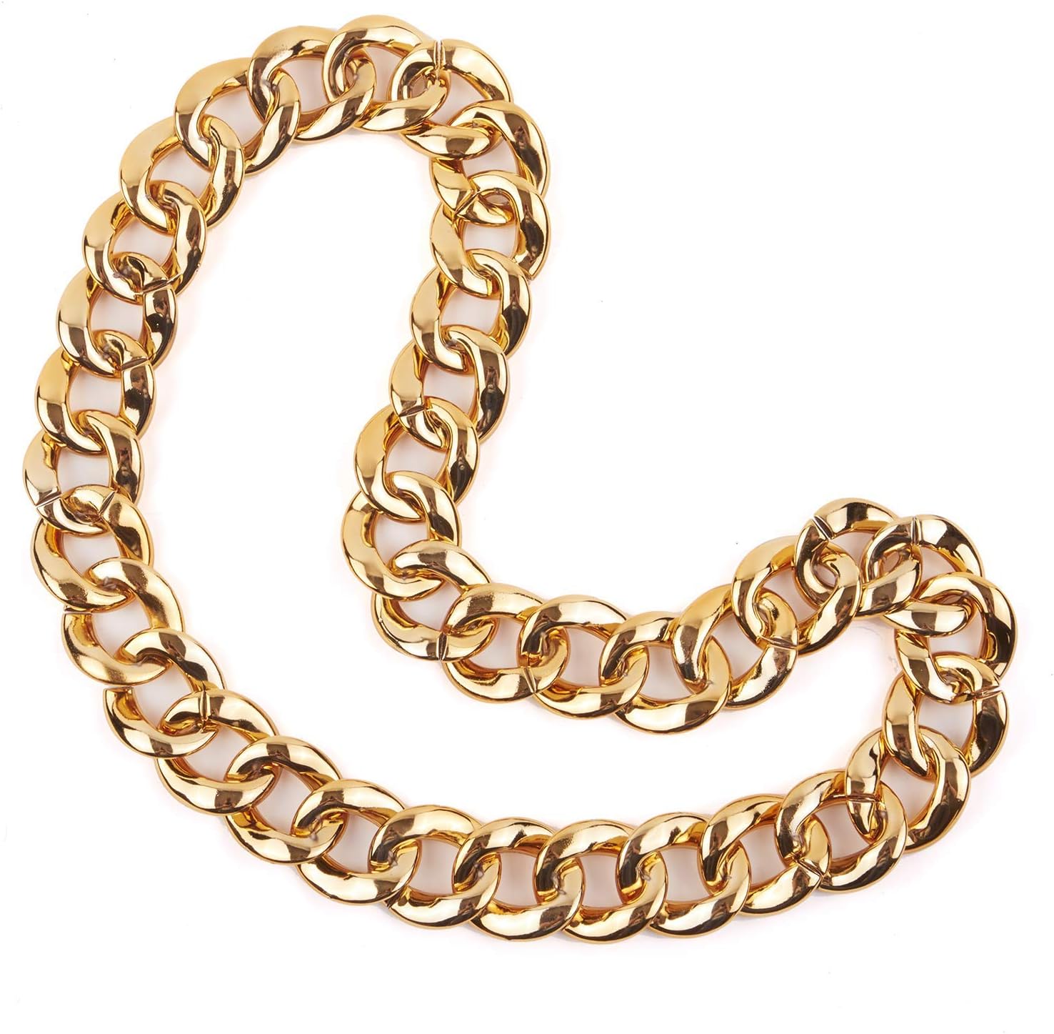 Smiffys Chunky Gold Necklace Costume Accessory image 3