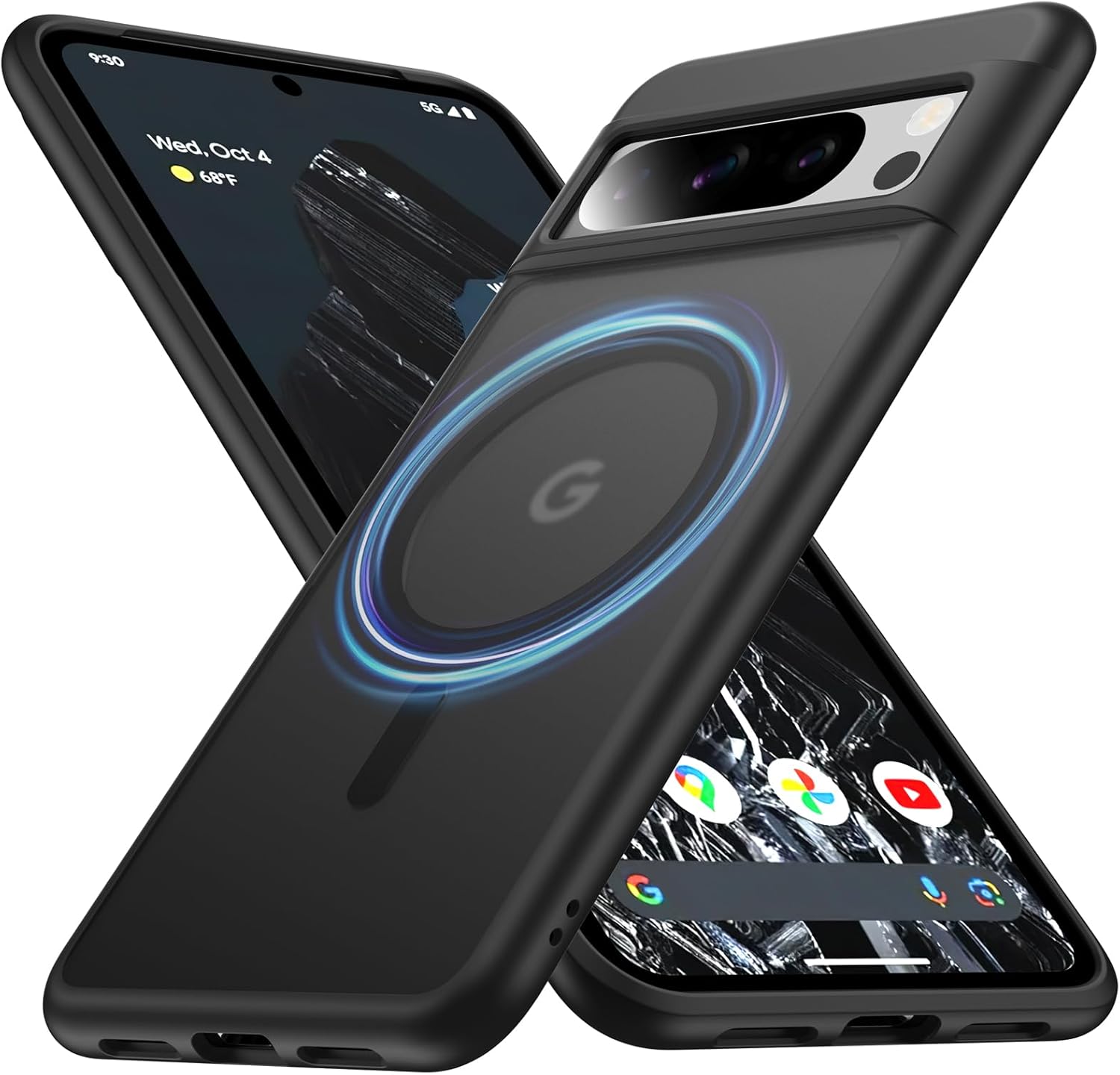 for Google Pixel 8 Pro Case with MagSafe Hard Case with Soft Silicone Mobile Phone Case for