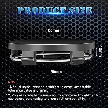 4 PCS Car Wheel Center Hub Cover for Jeep Grand Cherokee 2022-2025, Rim Center Hub Cover, Snap-in Vehicle Rim Caps Accessories, 60mm