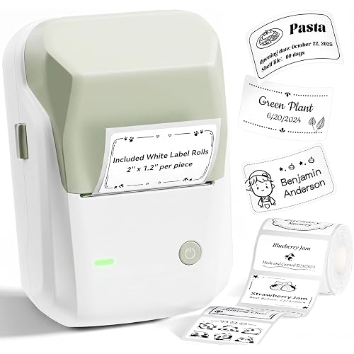 NIIMBOT B1 Label Maker, 2Inch Bluetooth Label Printer for Home, Green