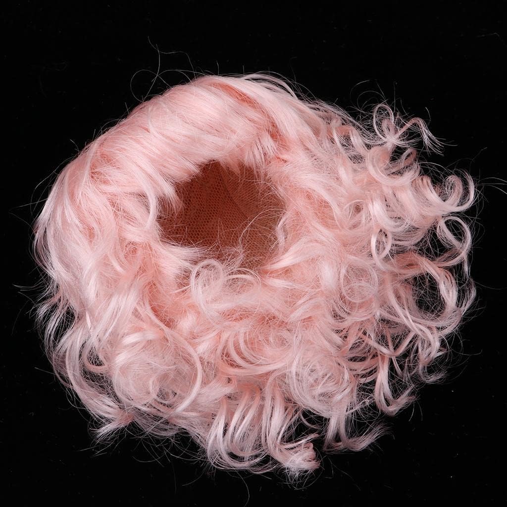 1/4 Doll Hair Wig DIY Accessory Curly Medium-Length Neat Bangs Hairstyles Imitation Mohair