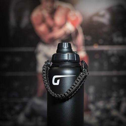 Miniatura 4 de (Nuevo) Matraz deportivo de acero de 32 onzas con doble aislamiento, con recubrimiento en polvo para gimnasio y al aire libre con un recipiente