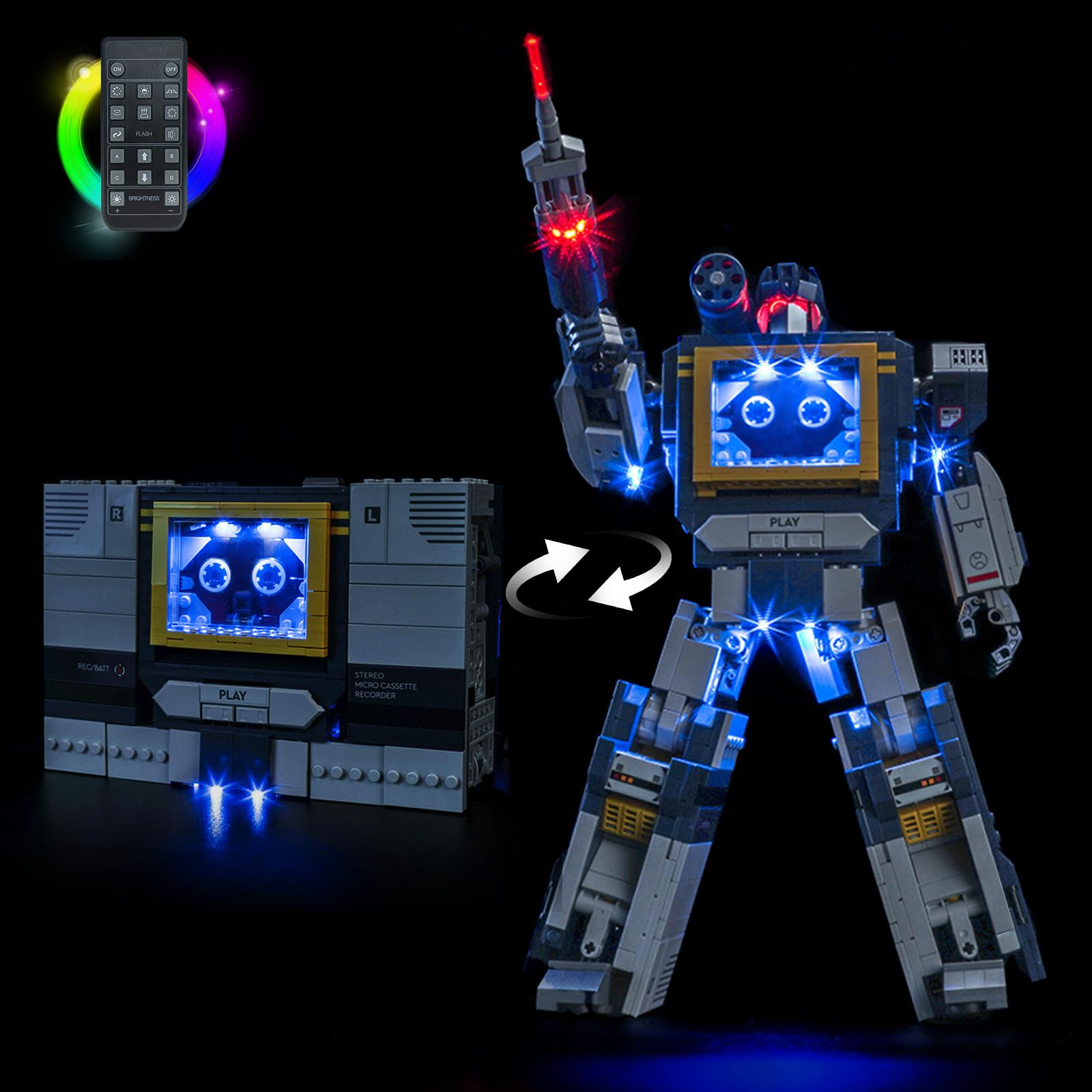 Remote Control Led Light Set Compatible with Lego T'ransformers: Soundwave 10358 (No Model) - Image 2