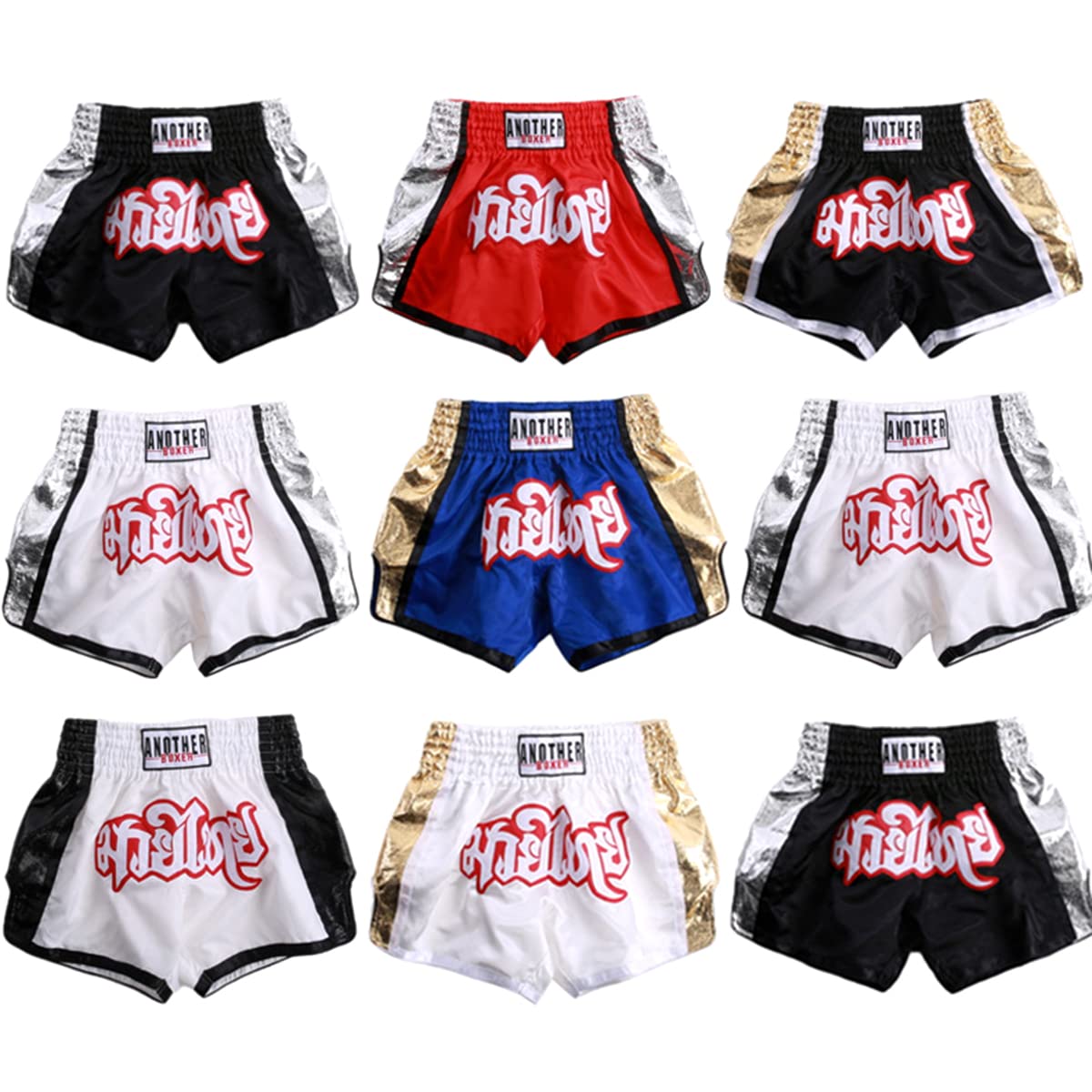 Pantaloncini Muay Thai MMA Kickboxing Formazione Abbigliamento Grappling Arti Marziali Kickboxing Pantaloncini per Adulti e Bambini