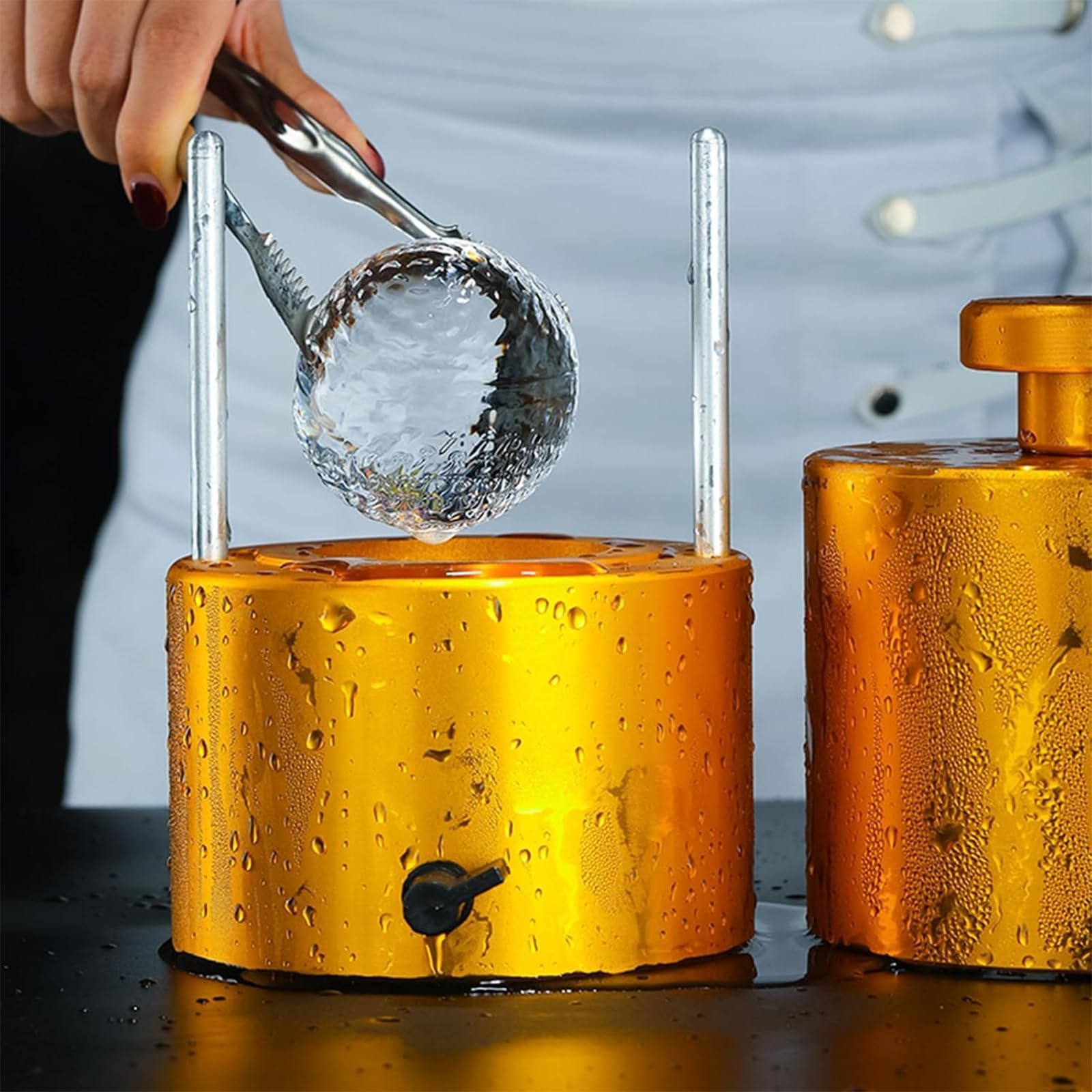 Moule Glaçons pour Barman, Machine Glaçons en Forme Sphère, Tailles des Moules Glaçons : 3cm, 4cm, 4.5cm, 5cm, 5.5cm, 6cm, 6.5cm, 7cm, 7.5cm, 8cm Optionnel, Peut Être Fait en 40-60 S