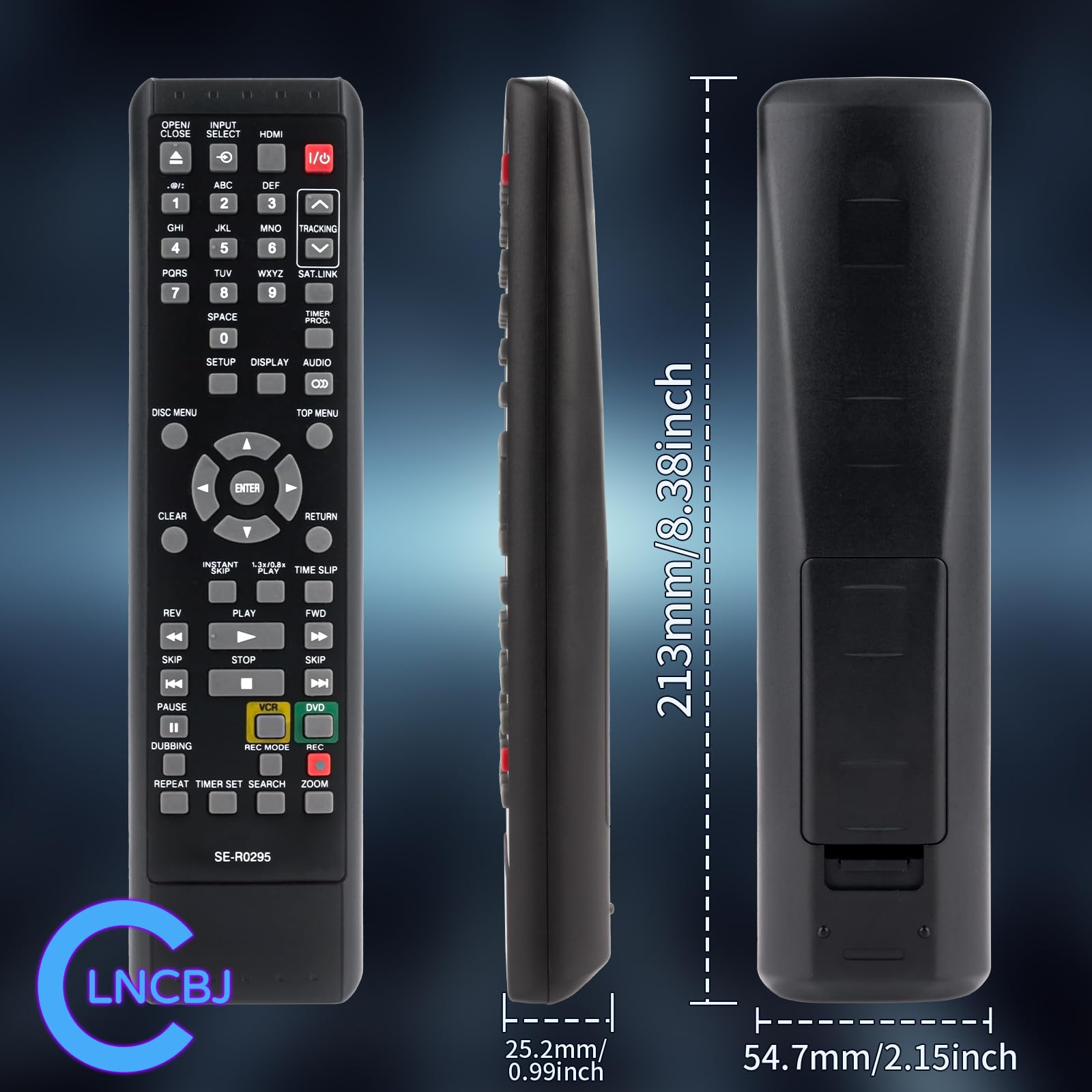 SE-R0295 pilot kompatybilny z Toshiba DVD VCR DKVR60KU DVR620KU D-VR610 D-KVR20 D-KVR2K0