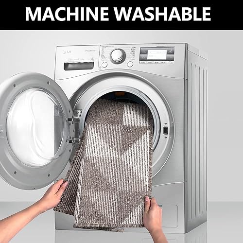 Miniatura 31 de REFETONE Alfombra de pasillo, 2 x 8 pies de largo, tapetes para interiores para pasillos, alfombra de entrada de goma antideslizante, alfombra