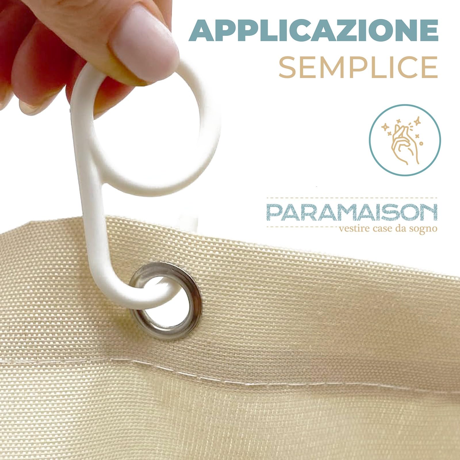PARAMAISON Tenda Sole a Cascata Varadero, Parasole Ombreggiante con Anelli Idrorepellente | 200x300cm Grigio
