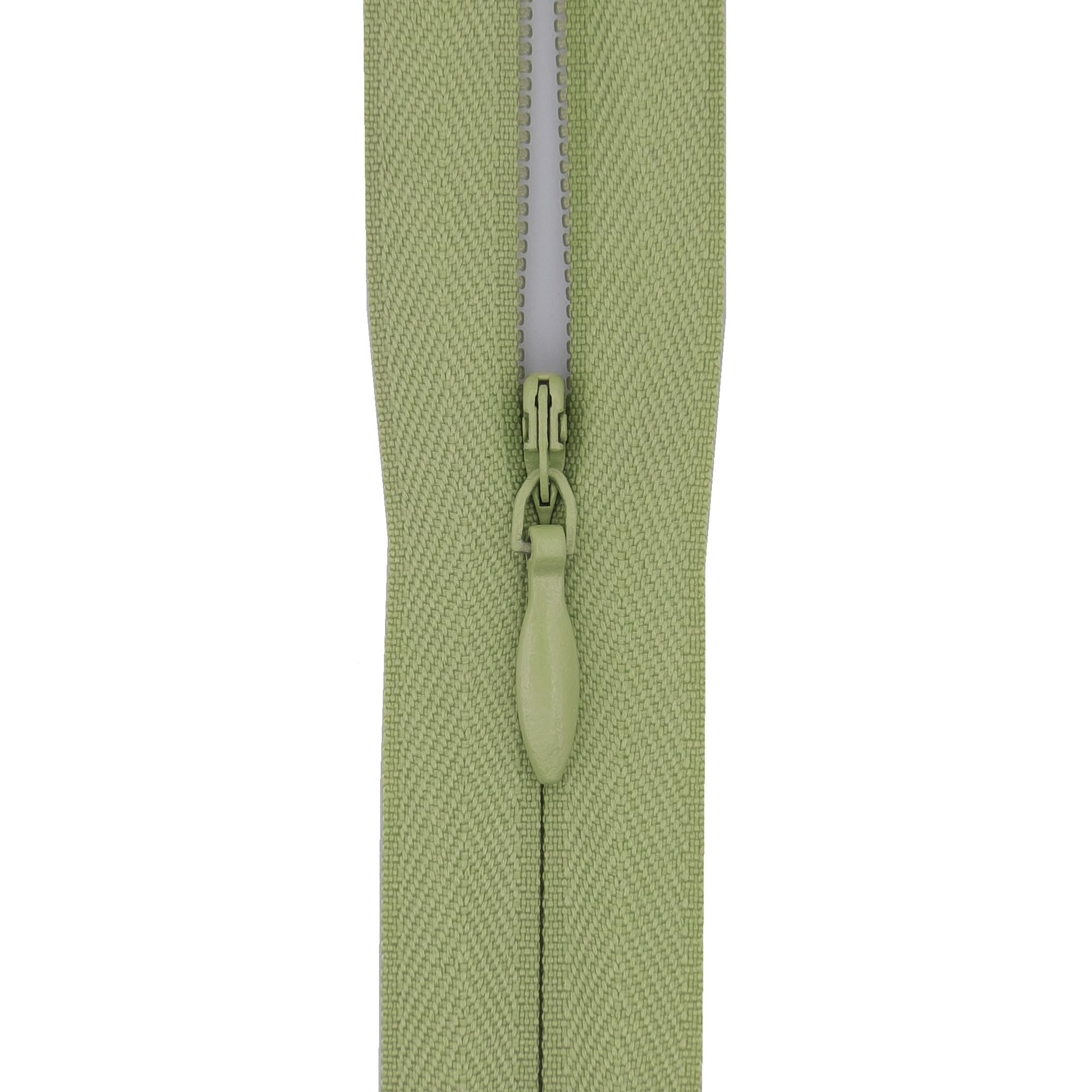 Y-Connection Muted Olive Sage Green #3 Invisible Zip 16 Inch (40Cm) – Close-End With Woven Tape For Sofa Cushions, Pillows & Dress Backs - Professional Hidden Nylon Zips For Home Decor & Dressmaking -1 Zip (Muted Olive Sage Green)