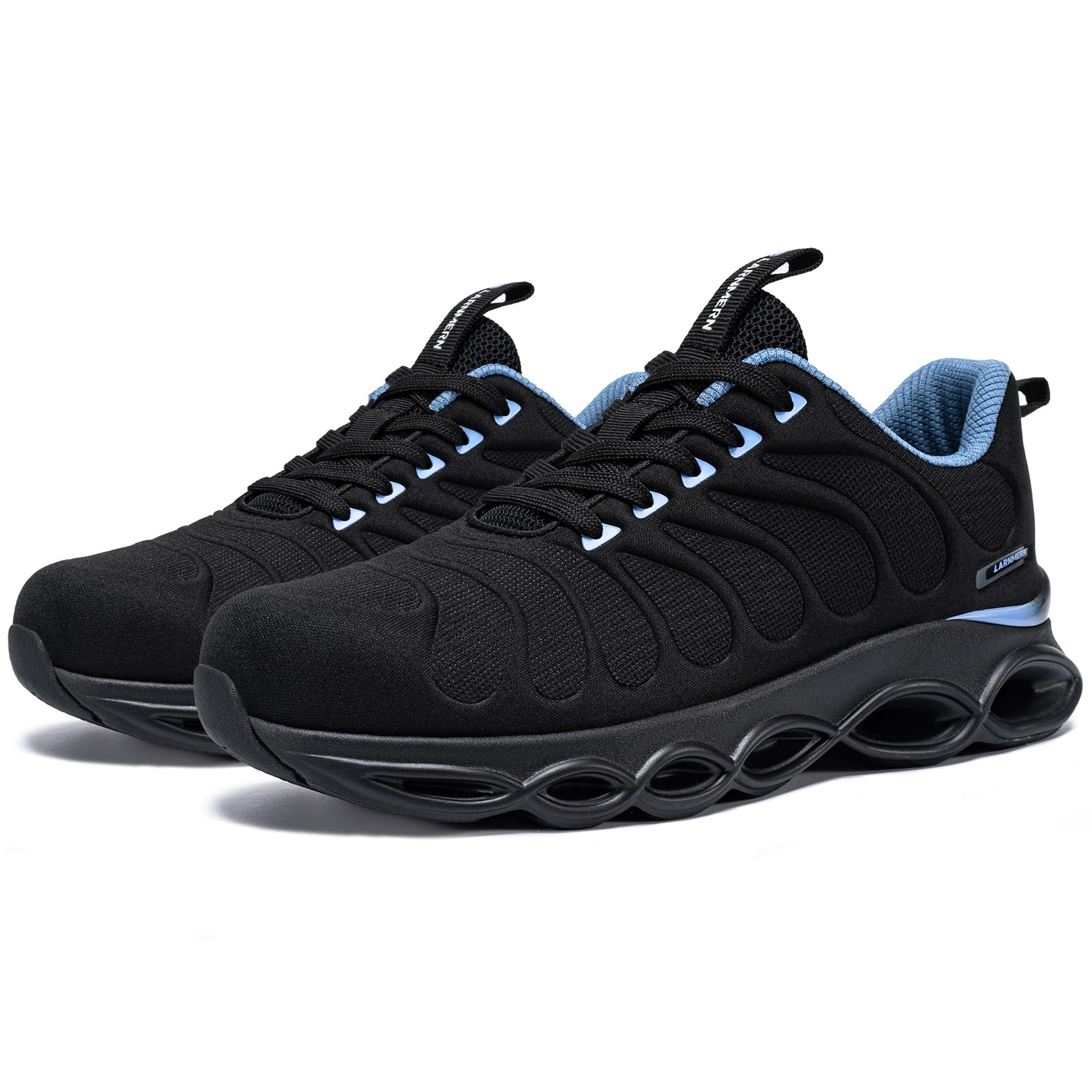 LARNMERN Scarpe Antinfortunistiche Uomo Scarpe Antinfortunistica Moda Traspiranti Leggere con Punta in Acciaio Ammorti Scarpe da Lavoro Comodo
