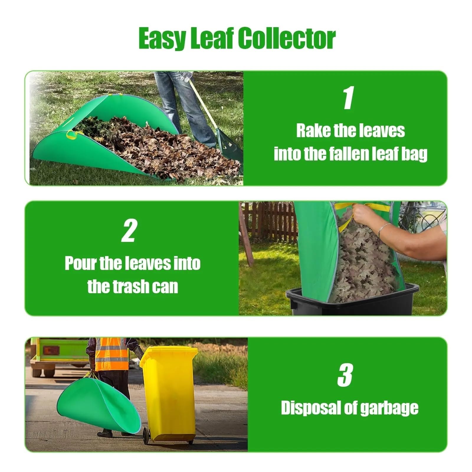 Bolsa para Residuos de Jardín Bolsa de recolección hojas plegable emergente | Jardín Reutilizable