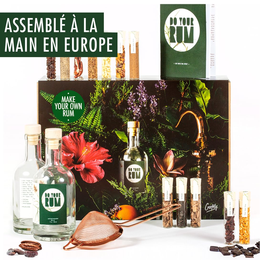 DO YOUR RUM | Coffret Rhum Arrangé DIY | Kit Fabrication & Infusion Rhum | Coffret Cadeau Homme pour Noël, Anniversaire & Fête des Pères