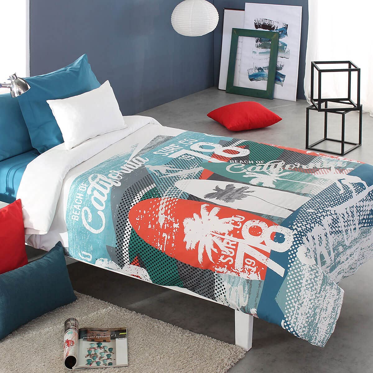 Reig Marti Funda nórdica Surfer - Cama 90 Cm - Color Azul C03