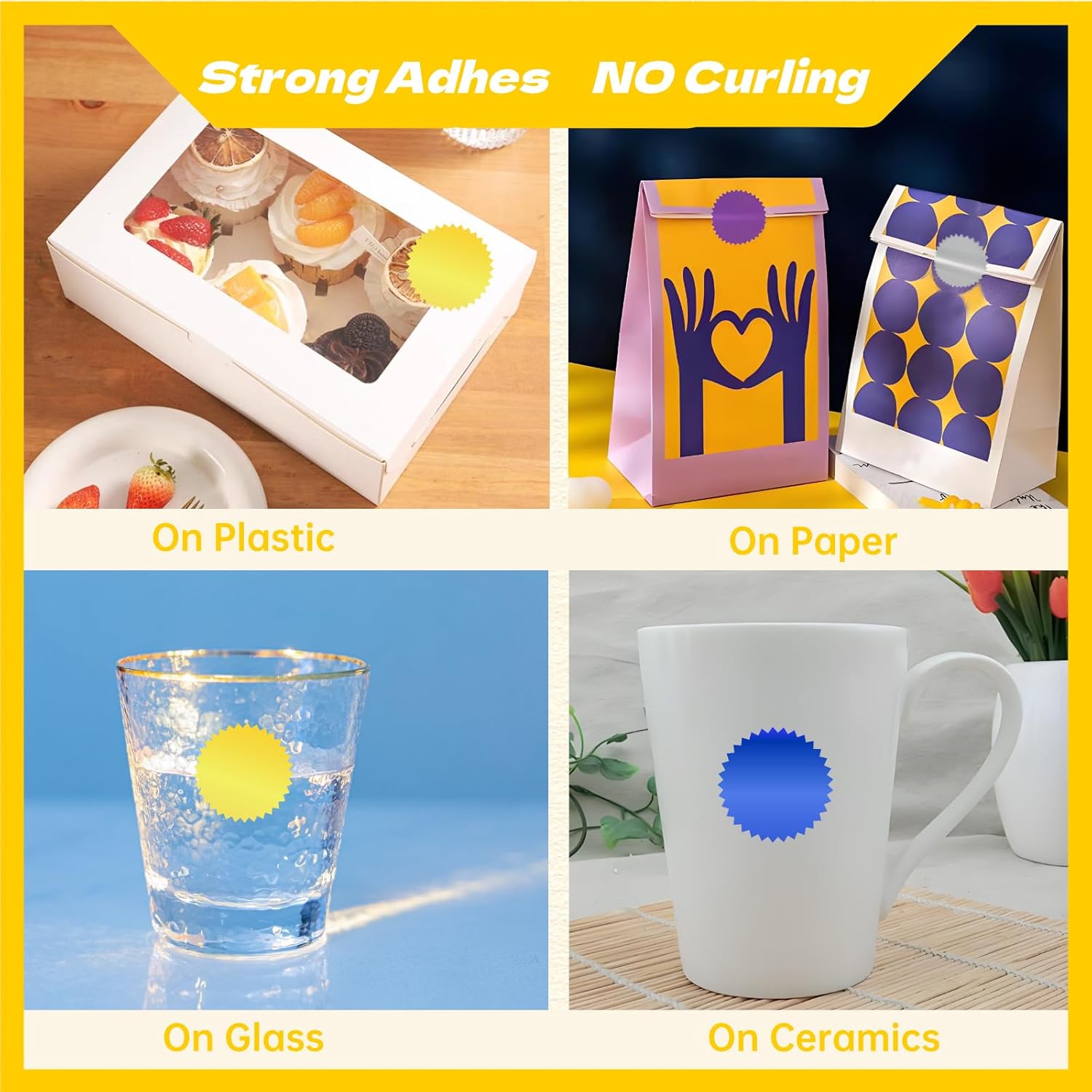 Foil Certificate Stickers (250 Gold + 50 Multicolor), 2 inch Round Embossing Seals with Serrated Edge, Self-Adhesive Metallic Labels for Awards, Invitations, Envelopes, Packaging - Image 8