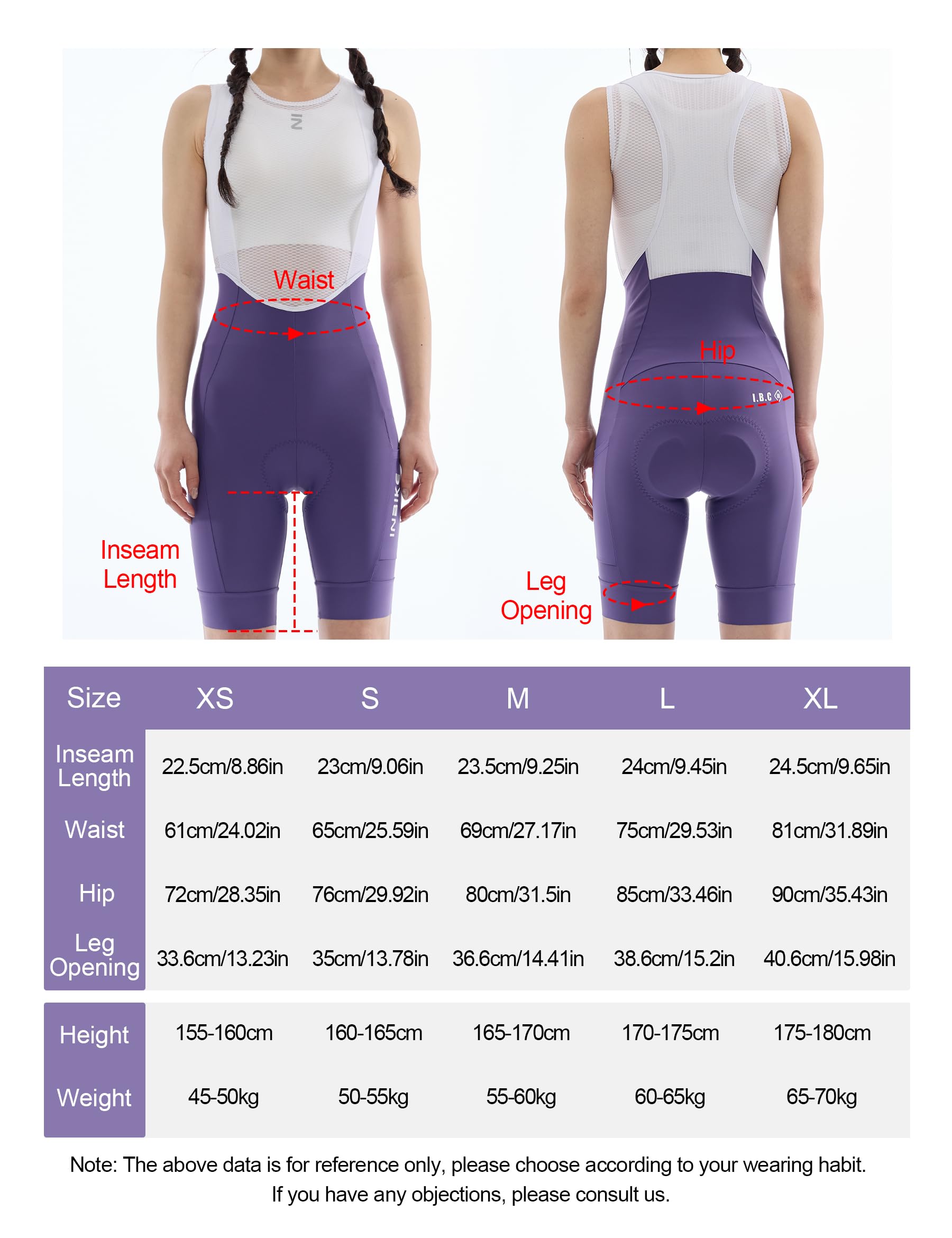 INBIKE Short de Cyclisme Femme Été Cuissard Vélo à Bretelles avec Coussin Rembourrée Respirant Rapid Respirant Anti-Frottement Tissu Élastique Poches pour Route VTT SC881