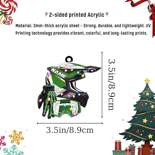 Miniatura 3 de Riveprints Adorno personalizado de moto de motocross para hombres, adorno de motocicleta, adorno de Navidad para bicicleta, adorno de batcycle,