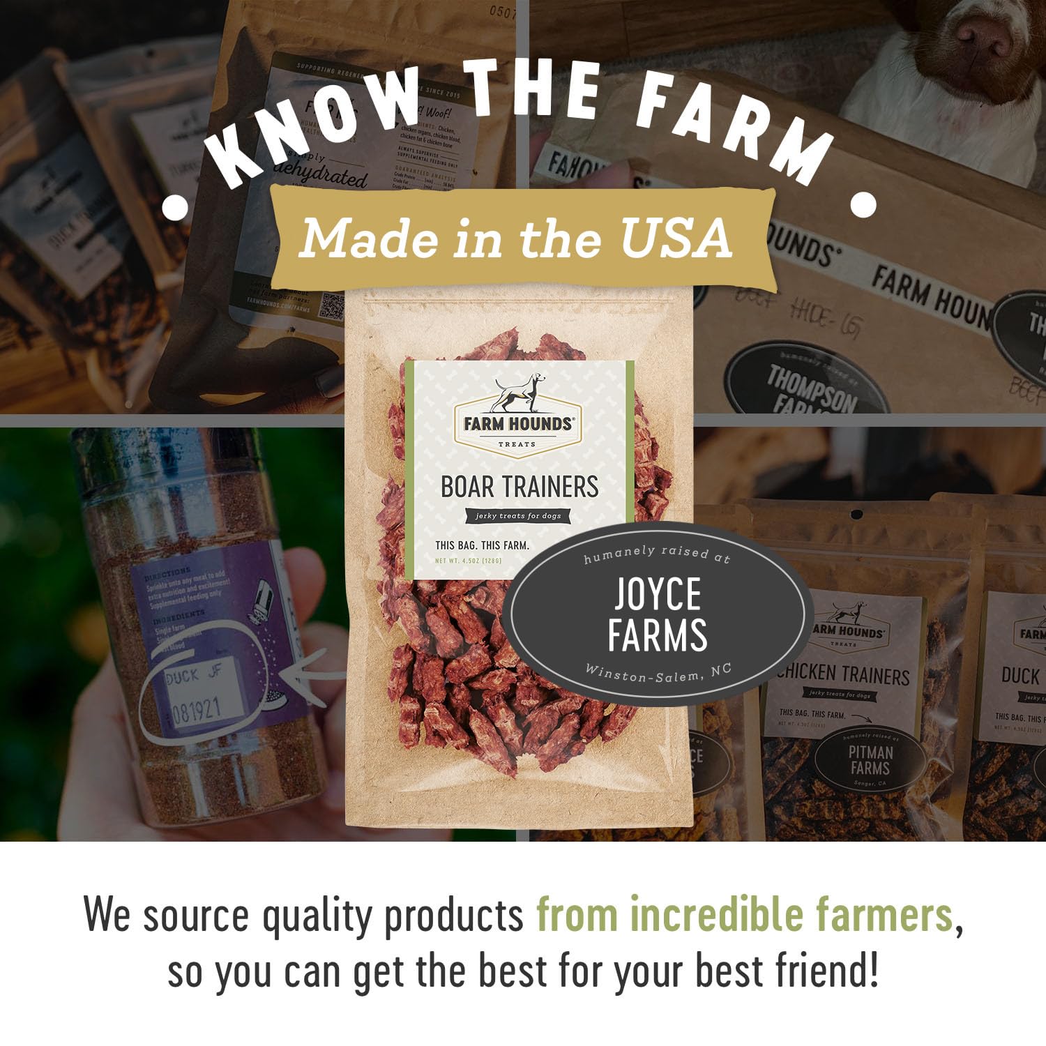 Farm Hounds - Boar Trainers - Premium Natural Jerky for Dogs - from 100% Humanely Raised Boar - Easy-Break - Great for Training & Treats - No Added Fillers - Made in USA - 4.5 oz - 1 Pack - image 5