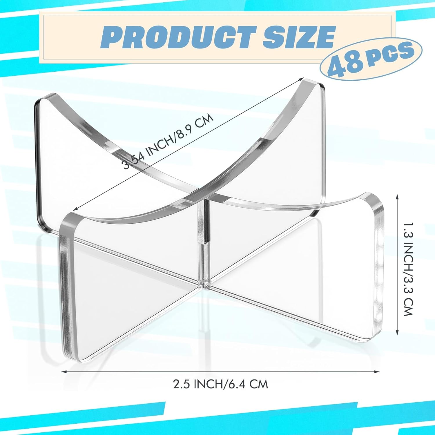 Mudder Acrylic Ball Stand 3.54 X1.3 Inch Bulk Clear Basketball Stand for Display Clear Ball Holder for Football Basketball Soccer Volleyball Rugby