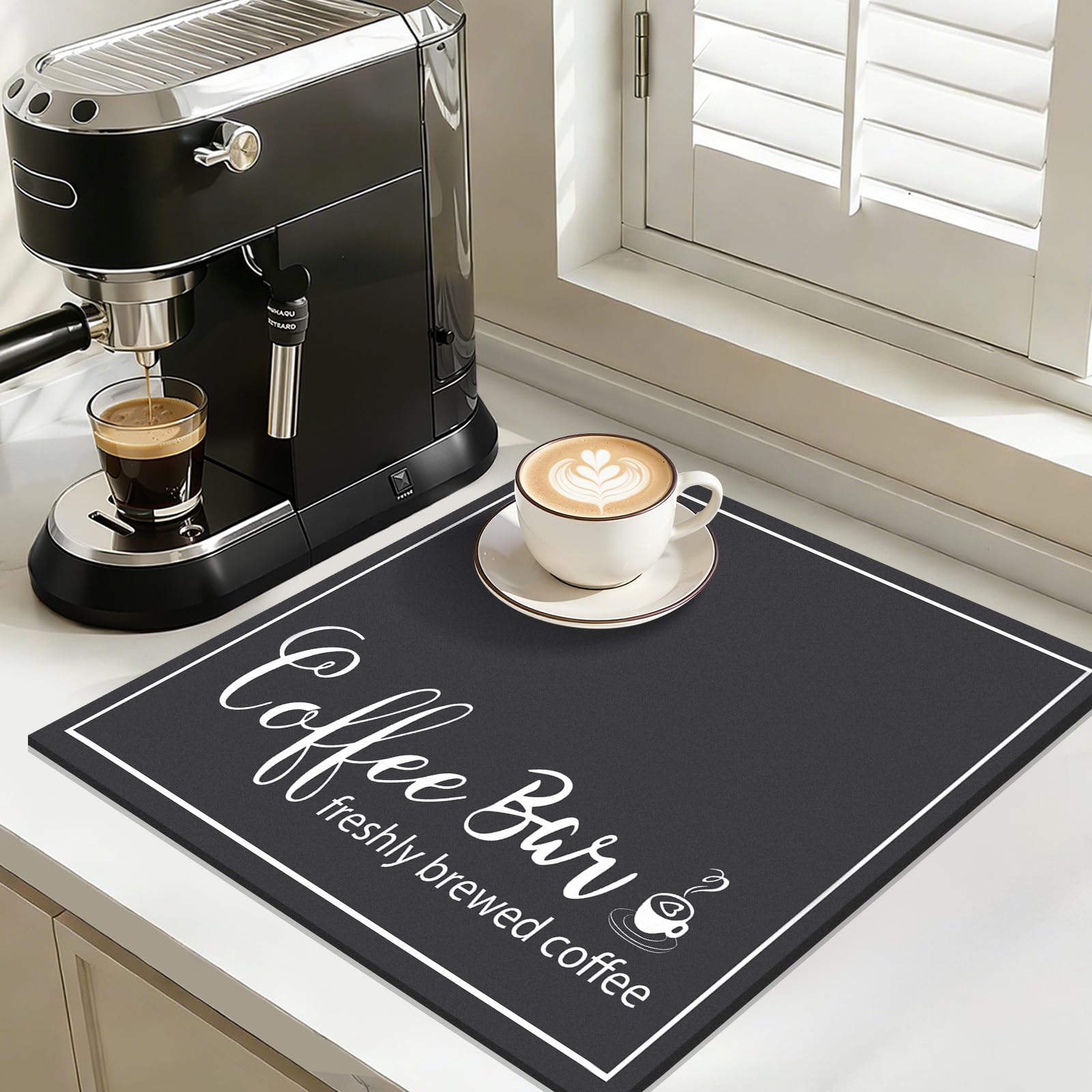Findosom Coffee Bar Mat - Absorbent & Stain-Resistant -16