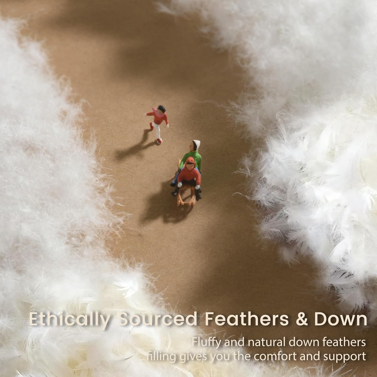 Alanzimo Feathers Down Comforter Oversized King Size Luxurious All Seasons Duvet Inserts - Ultra-Soft Noiselees Hotel Collection Duvet Insert Fluffy Medium Warmth Comforter with 8 Corner Tabs(120x98)