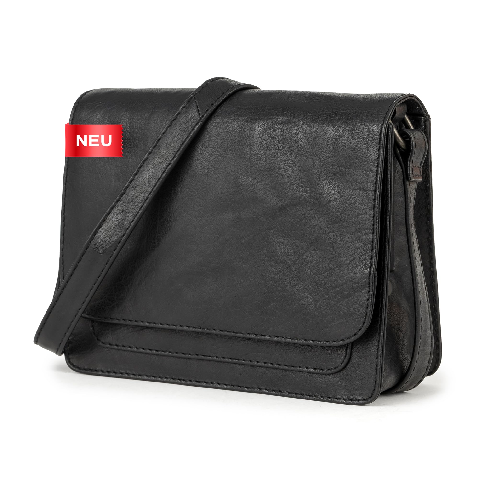 Berliner Bags Handtasche Maria Premium aus Leder für Damen - Schwarz