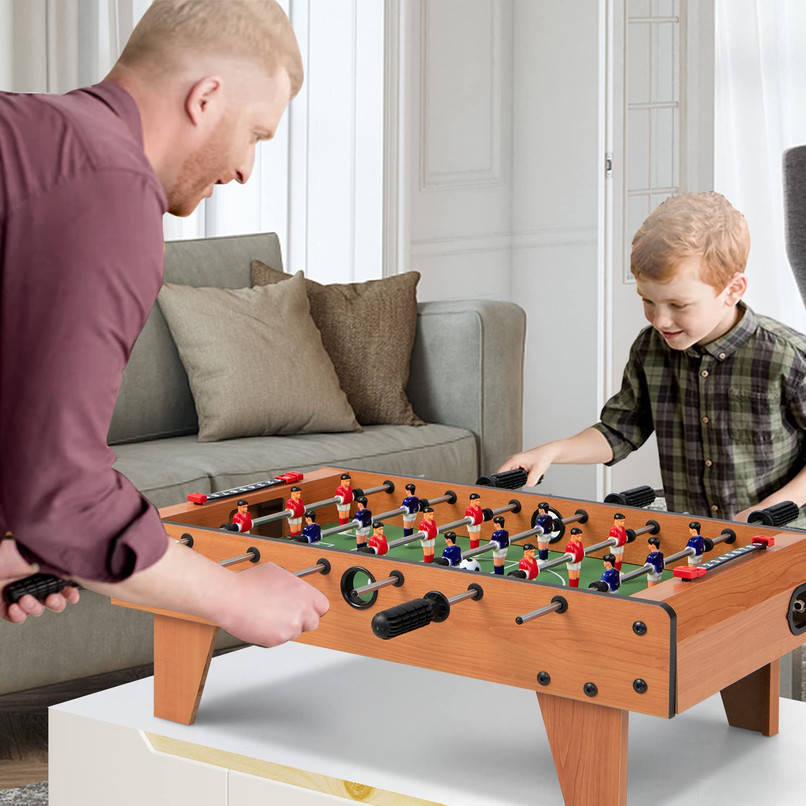 Mini table de football robuste - vidaXL - érable - 69 x 37 x 62 cm 746kfu88r - Jeux - Jouets