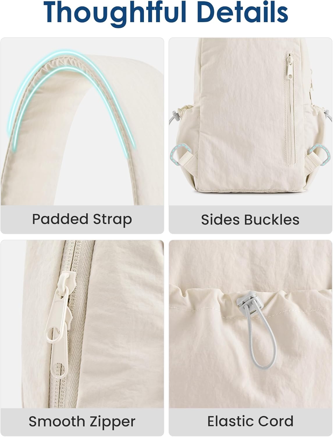 G4Free Sling Bag for Women, Casual Crossbody Handbag Fashionable Shoulder Backpack Lightweight Chest Bag - Image 6