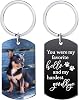 Funnylife Personalized Dog Memorial Photo Keychain Stainless Steel Custom Pet Memory Keychain Loss of Dog Sympathy Gifts