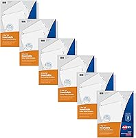 Vista 16 de Avery Separadores Insertables de Solapas Extra Anchas para Carpetas de 3 Anillos, Juego de 5 Solapas, Papel Blanco, Solapas Transparentes, Funciona