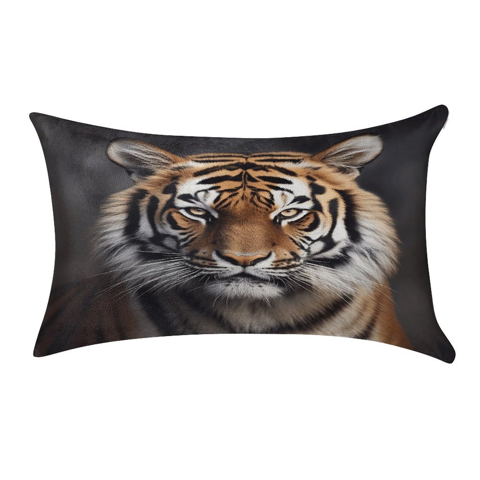 VstaDank Tiger Throw Pillow Cover 12"×20" Ultra Soft Pillowcase Cozy Lumbar Pillow Shell Gold Velvet Exquisite Decorative Cushion Sham Protector for Couch Sofa Bedroom