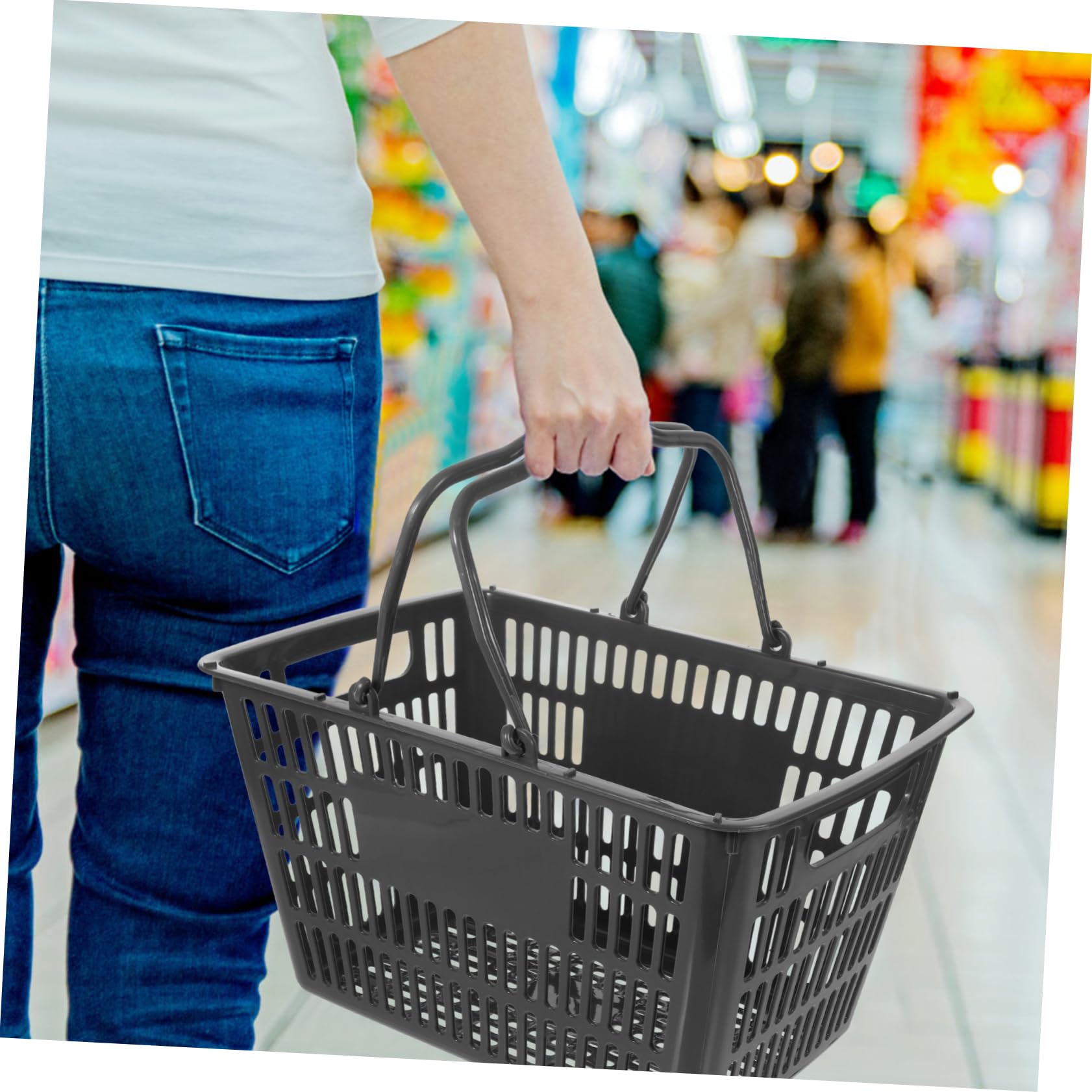 Cesto Della Spesa in Plastica - Pratico Cestino Per La Spesa Cestino Per La Casa Forniture Per Centri Commerciali Cestini Per Giocattoli