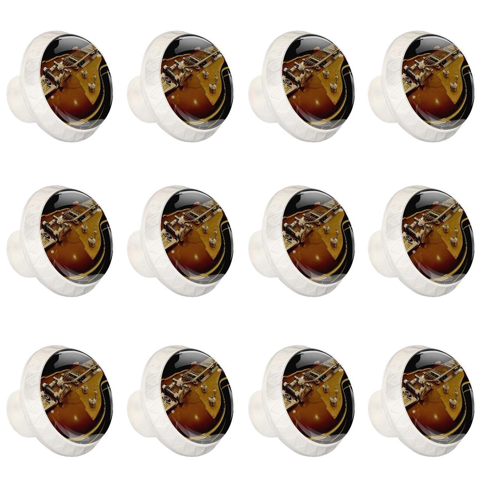Boutons de placard guitare marron poignée de meuble cuisine lot x12