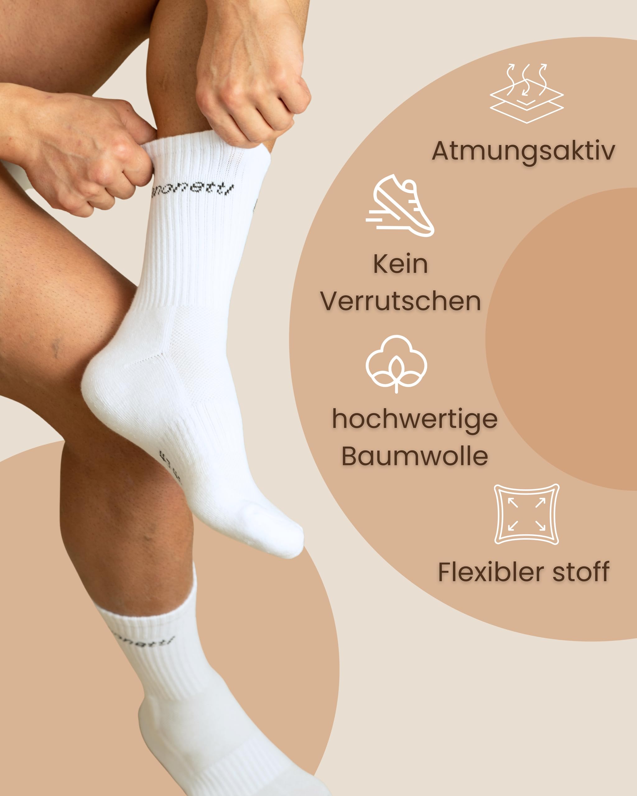 Tennissocken Damen & Herren, 9 Paar, atmungsaktive Baumwollsocken mit weicher Komfort-Frotteesohle, Airmesh, kaum spürbaren Nähten & Komfortbund