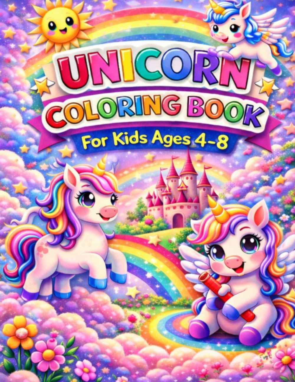 Unicorn Coloring Book For Kids Ages 4-8: Cute Unicorns for Coloring for Kids