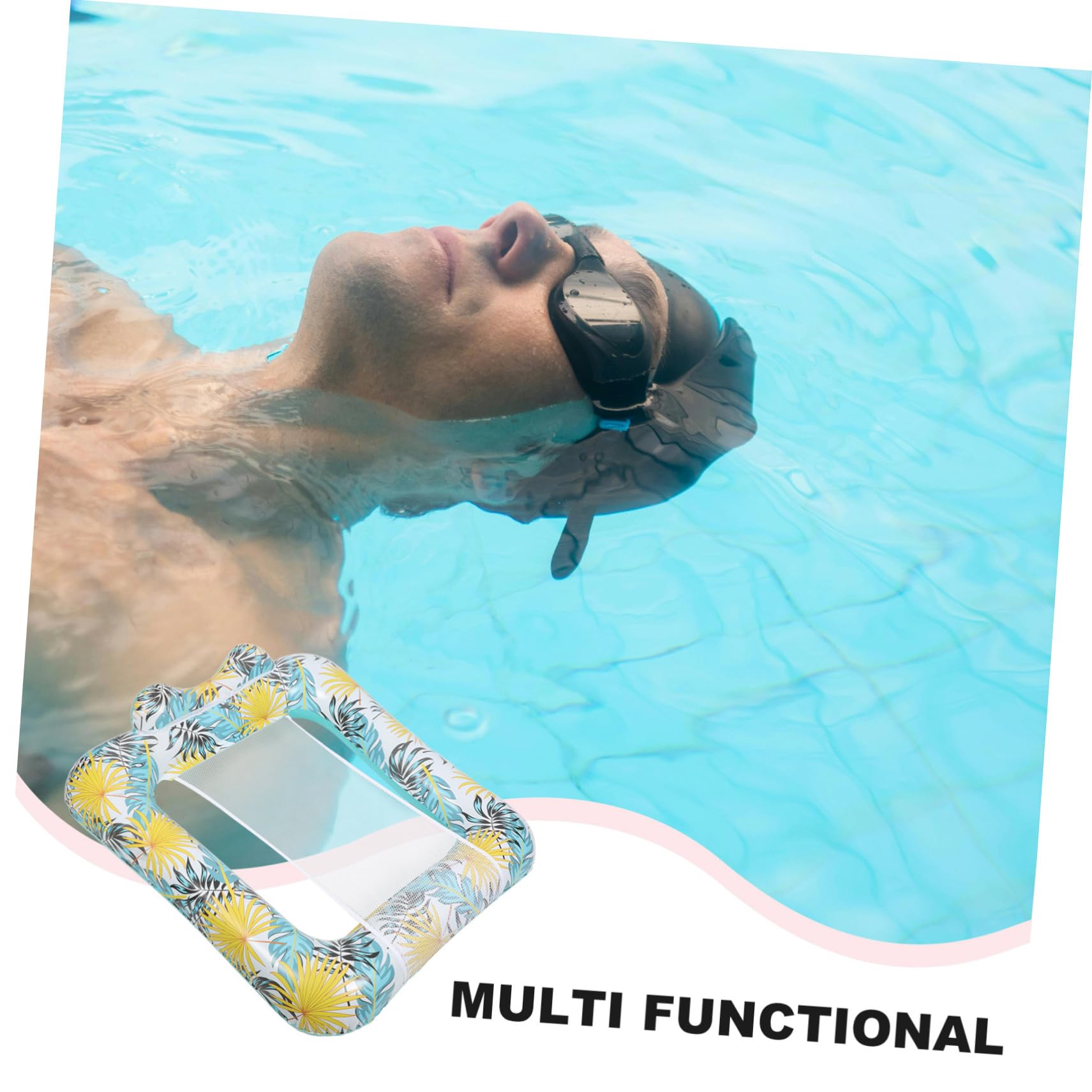 ifundom Poltrona Gonfiabile per Piscina in Pvc Rete Confortevole, Facile da Gonfiare e Sgonfiare, per Prendere Sole Durante le Vacanze