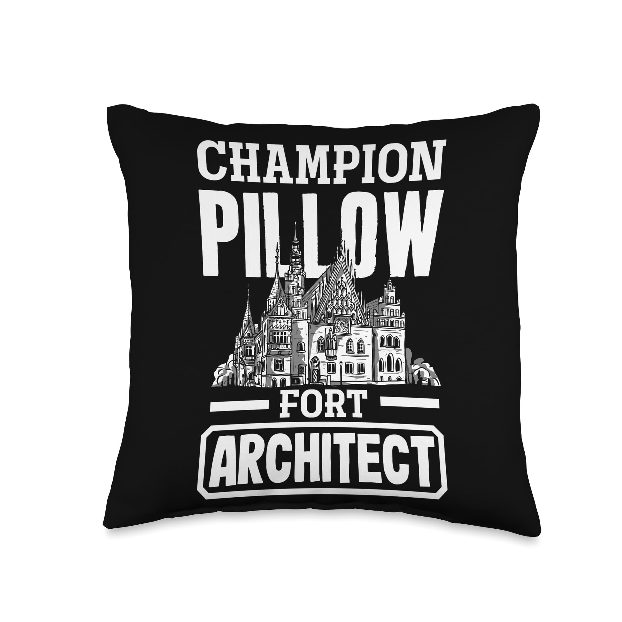 Champion Pillow Fort Architect Funny Building Throw Pillow