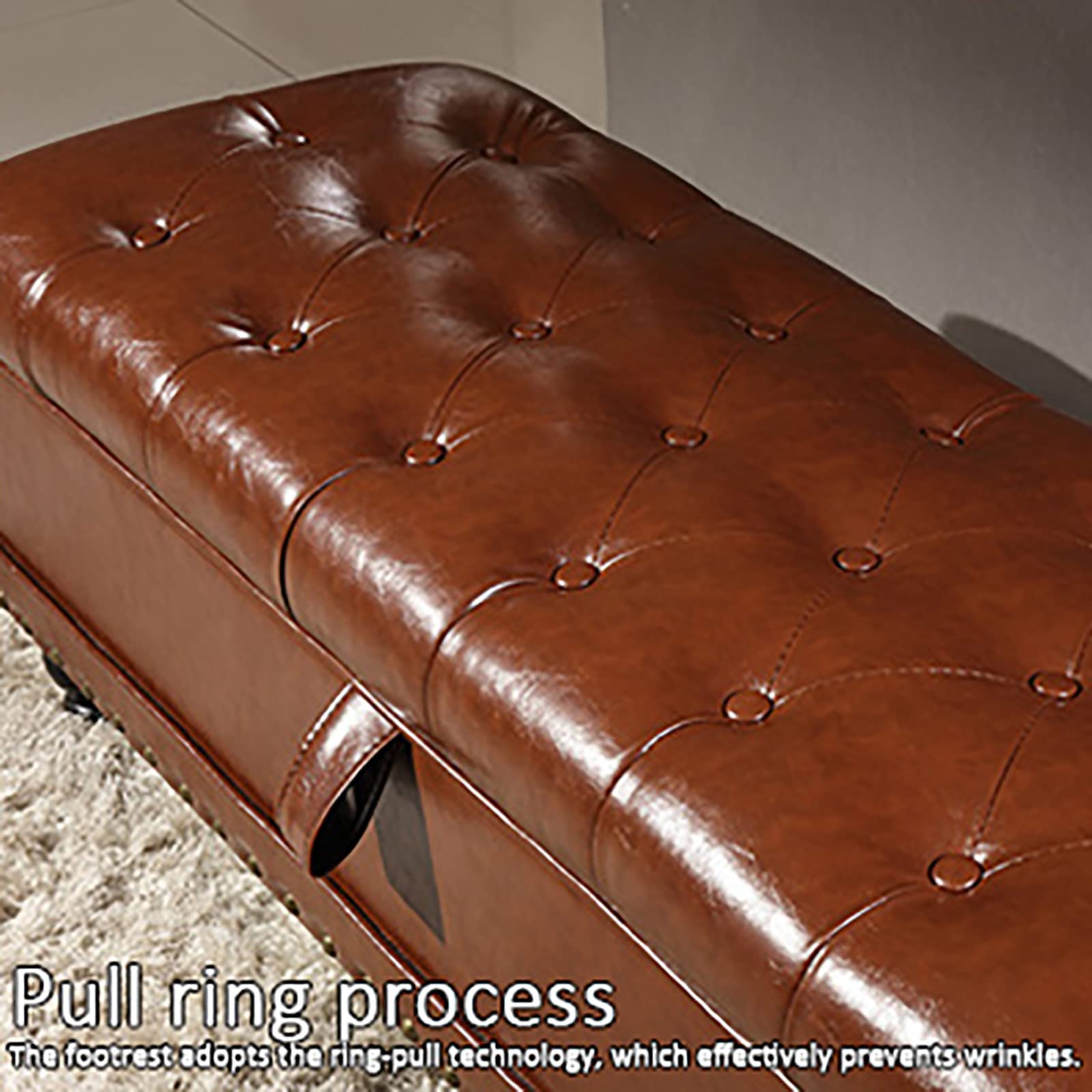 Housse De Pouf Marocain MagiDeal - Cuir PU - Non Rembourrée - Décoration Salon