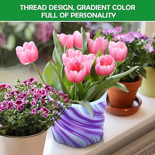 Miniatura 5 de Macetas de interior. Macetas de 6.5 pulgadas para plantas de interior. Macetas roscadas de color degradado para plantas de interior. Macetas de