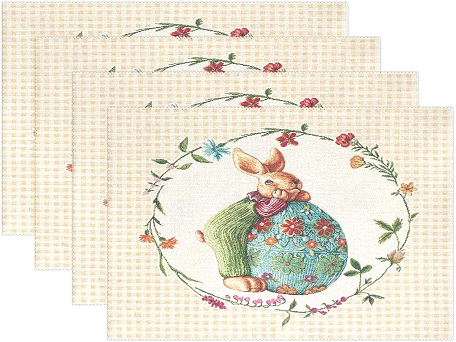 KANGRINBOQE Valentines Day Rose Wine Placemat Table Mat Desktop Decoration Placemats Set of 4 Non Slip Stain Heat Resistant for Dining Home Kitchen Indoor 12x18 in-Multi17-4