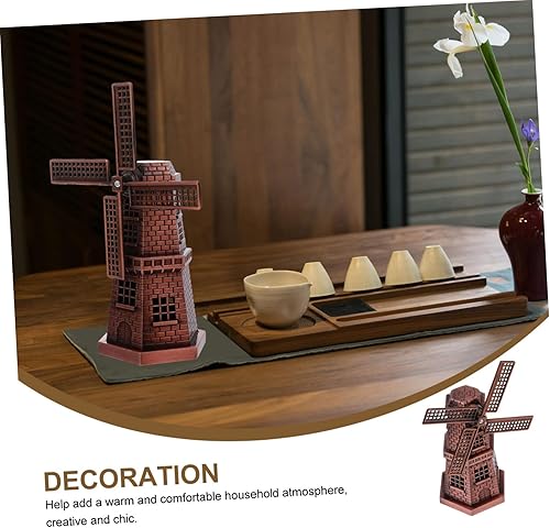 Miniatura 9 de Abaodam 2 juegos de molino de viento adornos decorativos molino de viento adorno molino de viento forma decoración para mesa de decoración para